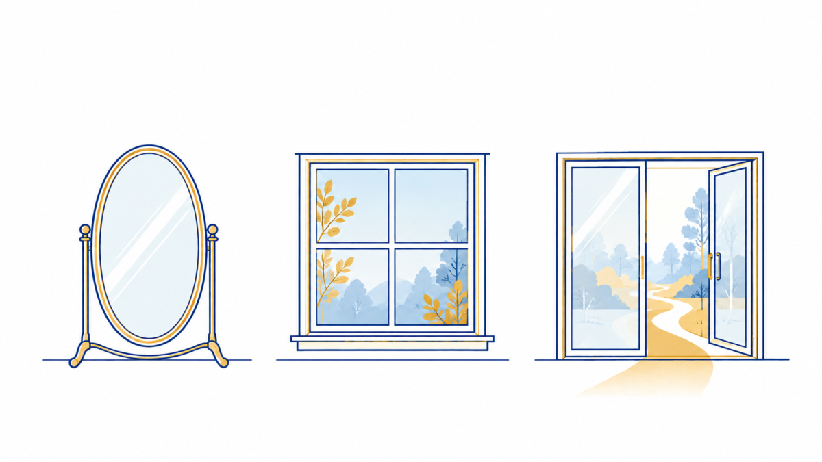 Mirror, window, and glass door